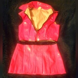 Allure lingerie PVC school girl set Pink